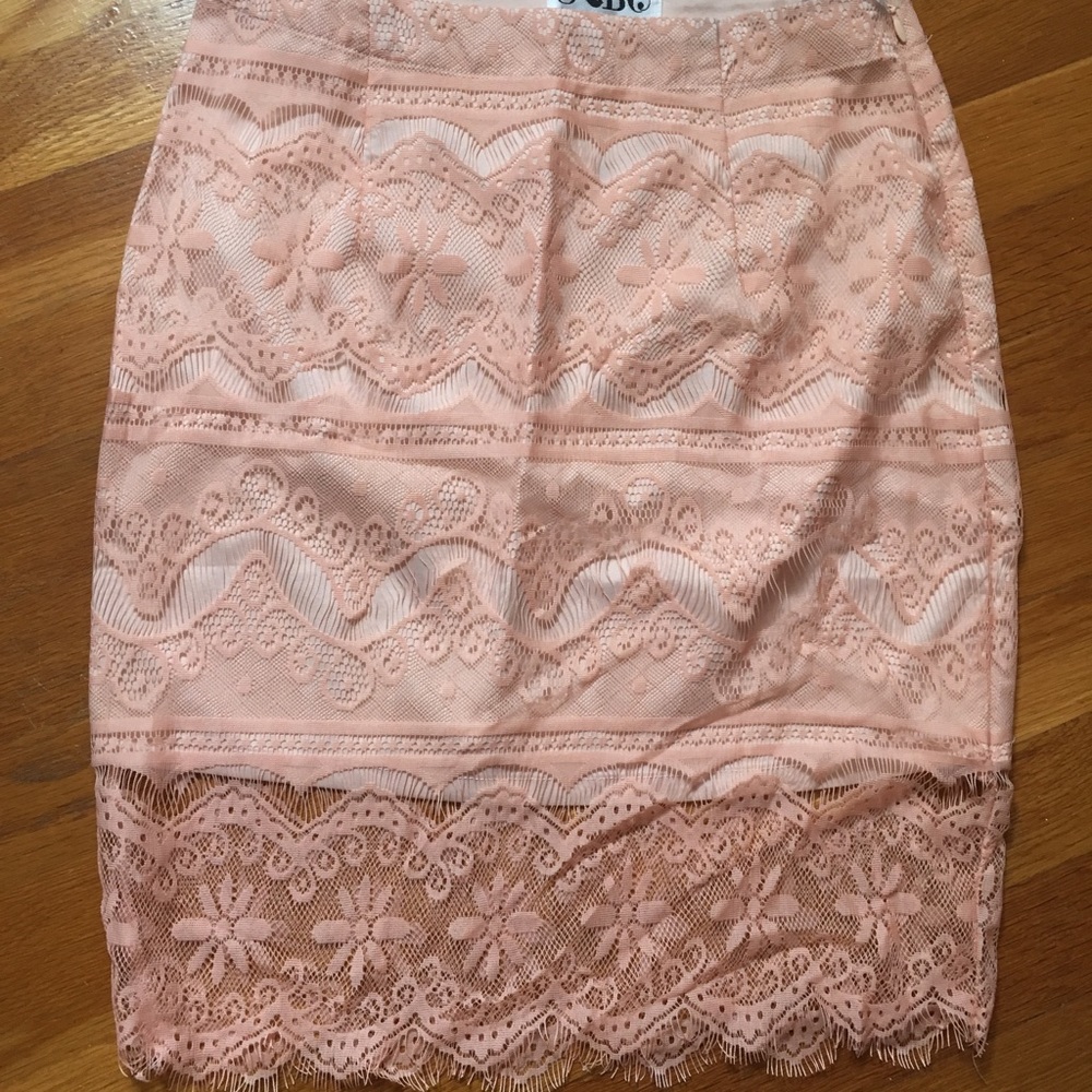Very Sexy light orange lace skirt